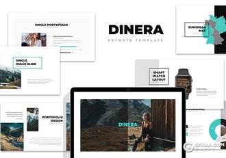 50页简约风格摄影美图展示keynote模板 - 顶尖PPT