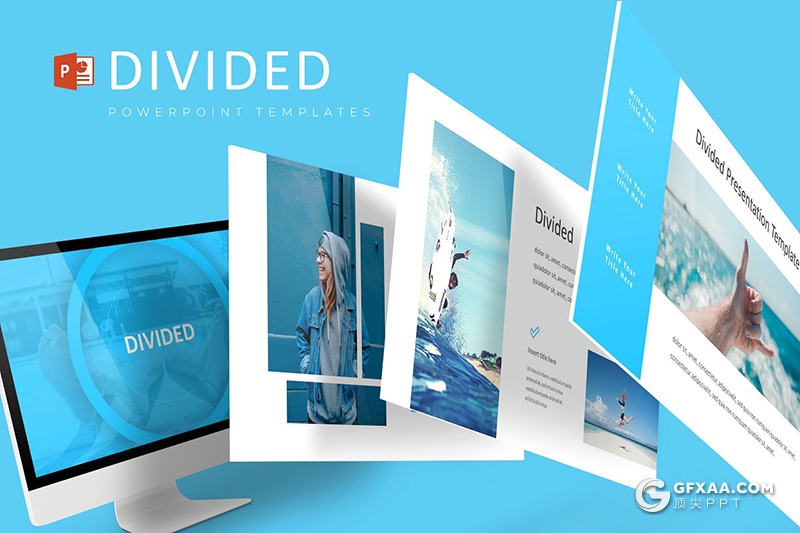 30页扁平化商务工作汇报计划ppt模板 5种配色方案 - 顶尖PPT