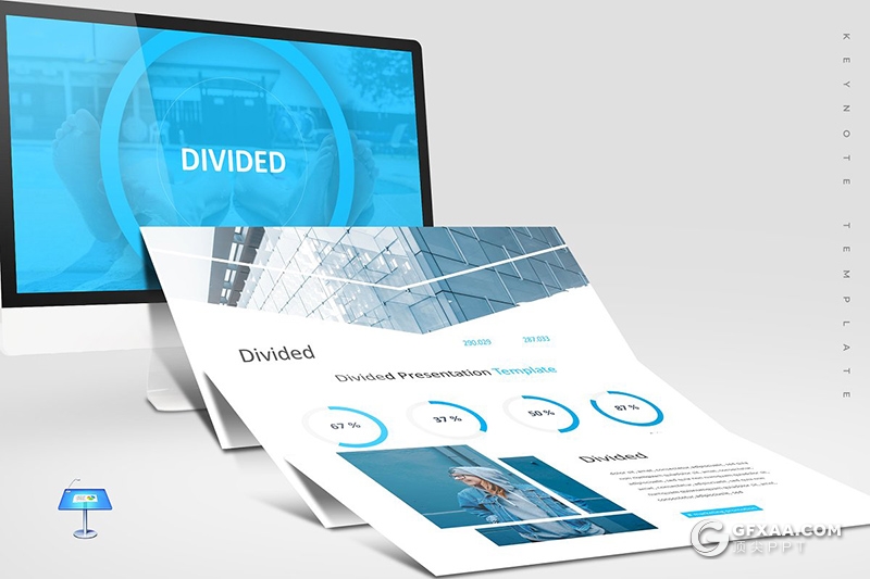 30页扁平化商务工作汇报计划keynote模板 5种配色方案 - 顶尖PPT