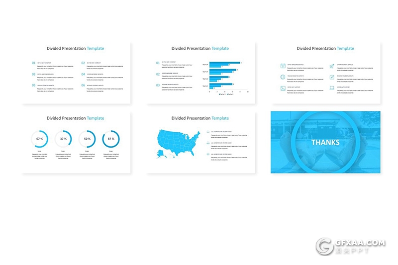 30页扁平化商务工作汇报计划Google slides模板 5种配色方案 - 顶尖PPT
