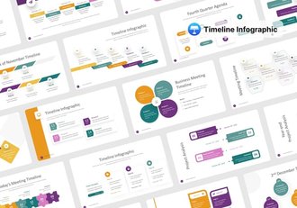 时间轴信息图形keynote模板 - 顶尖PPT