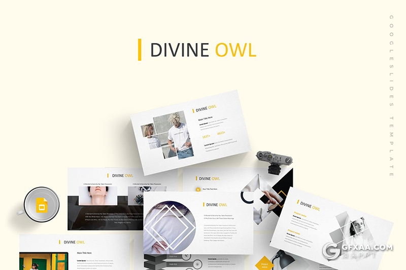 30页5种配色欧美商务图形设计工作汇报Google slides模板 - 顶尖PPT