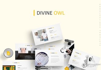 30页5种配色欧美商务图形设计工作汇报Google slides模板 - 顶尖PPT