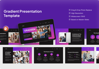 渐变配色项目合作PPT模板 - 顶尖PPT