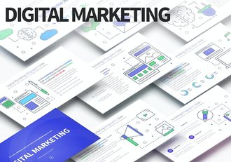 数字营销概念图形PPT模板 - 顶尖PPT