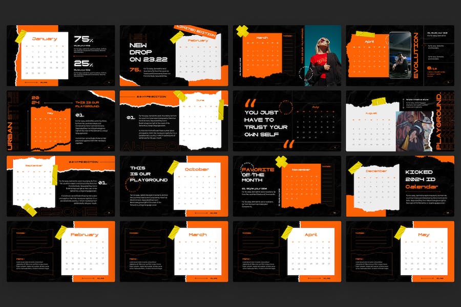 2024年电子日历PPT日历模板 - 顶尖PPT