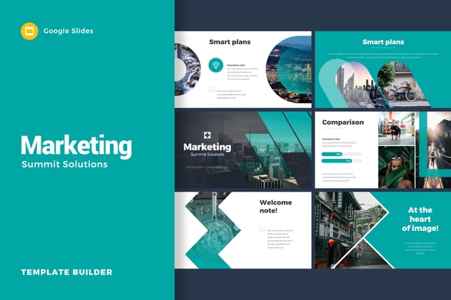 营销峰会信息图形解决方案PPT模板 - 顶尖PPT