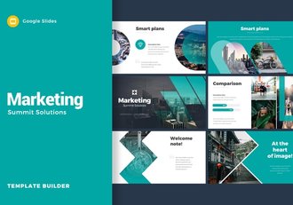 营销峰会信息图形解决方案PPT模板 - 顶尖PPT