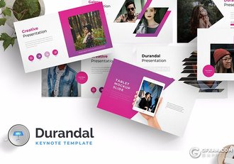 30页扁平化商务图形工作汇报keynote模板 5种主题配色 - 顶尖PPT