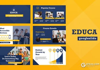 50页大学介绍展示Gslides大学生活展示Google slides模板 - 顶尖PPT