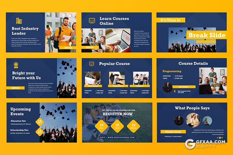 50页大学介绍展示ppt大学生活展示ppt模板 - 顶尖PPT