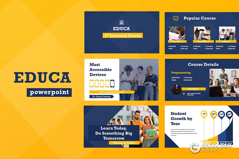 50页大学介绍展示ppt大学生活展示ppt模板 - 顶尖PPT