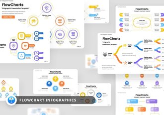 彩色流程图信息图表keynote模板 - 顶尖PPT