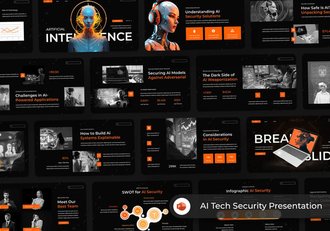 人工智能技术安全防护数字化方案PPT模板 - 顶尖PPT