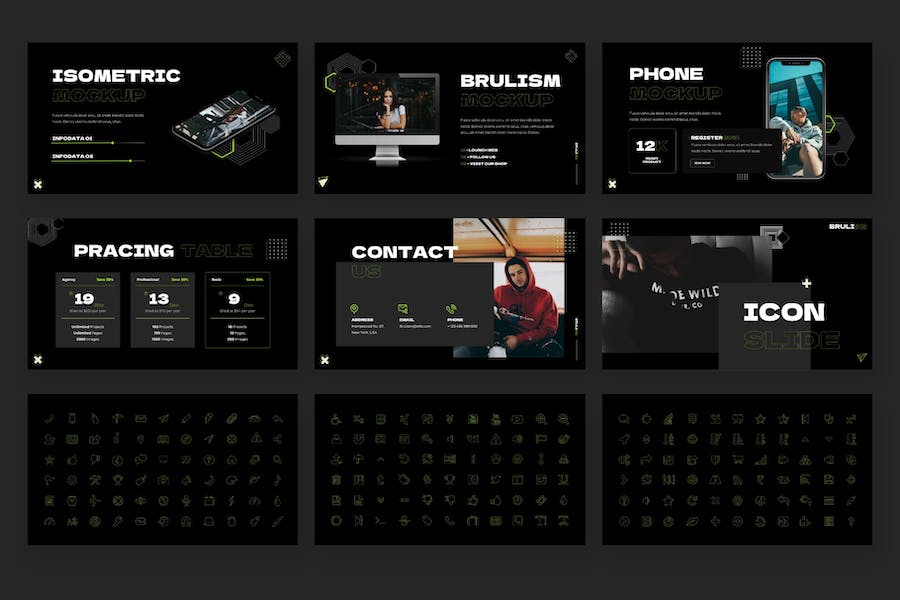 铜版主义抽象活力风PPT模板 - 顶尖PPT