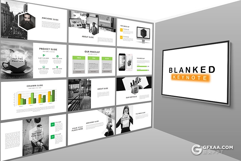 48页极简商务范工作总结PPT模板 - 顶尖PPT