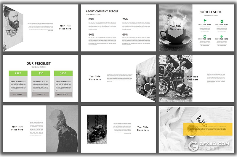 48页极简商务范工作总结PPT模板 - 顶尖PPT