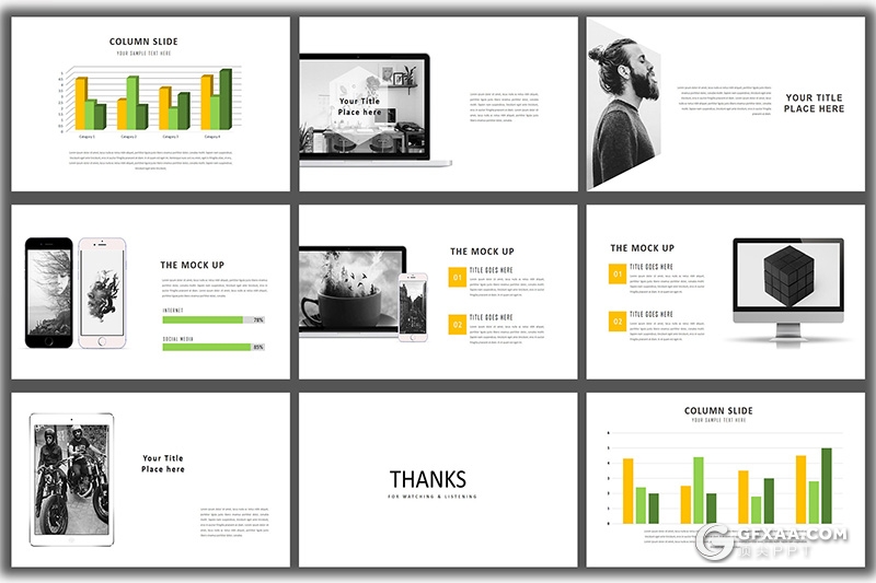 48页极简商务范工作总结PPT模板 - 顶尖PPT