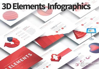 35页3D立体商务图形设计keynote模板 12种主题配色 - 顶尖PPT