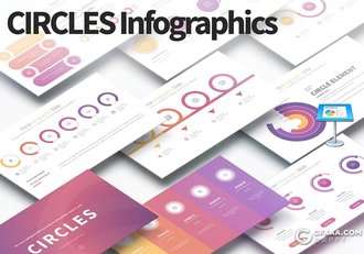 35页创意圆形商务图形keynote素材模板 12种主题配色 - 顶尖PPT