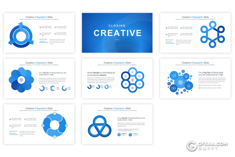 35页创意商务逻辑图形keynote模板 12种主题配色 - 顶尖PPT