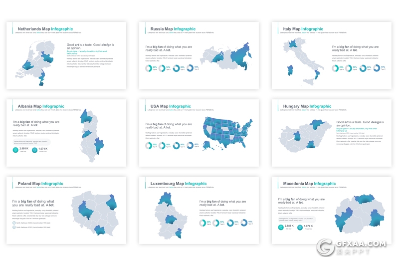 35页keynote世界地图国家地图图形模板 - 顶尖PPT
