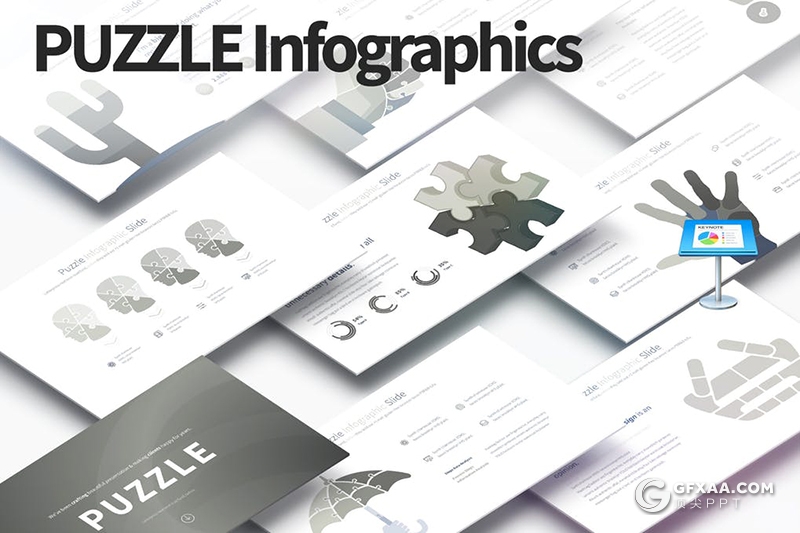 35页创意商务逻辑图形keynote模板 12种主题配色 - 顶尖PPT