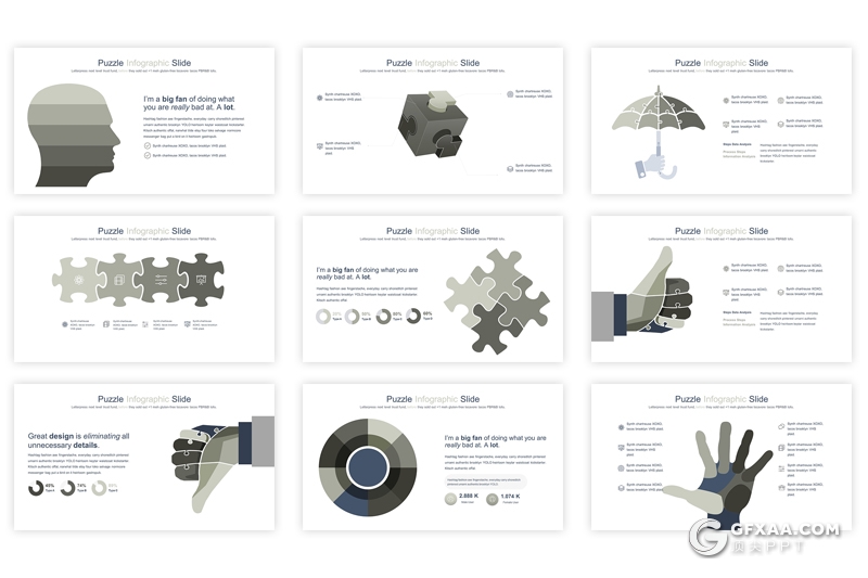 35页创意商务逻辑图形keynote模板 12种主题配色 - 顶尖PPT