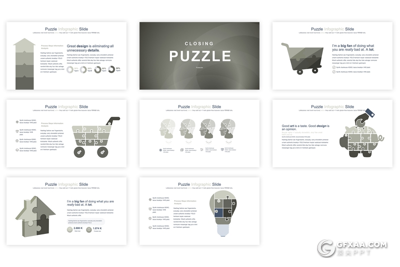 35页创意商务逻辑图形keynote模板 12种主题配色 - 顶尖PPT