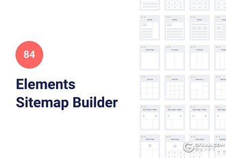 9页84个站点流程图PPT模板 - 顶尖PPT