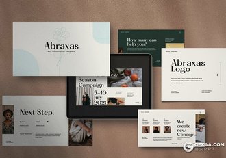 30页简约文艺范时尚服装展keynote模板 - 顶尖PPT