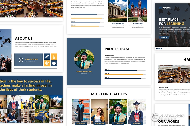 30页3种配色大学环境介绍教育培训行业分析PPT模板 - 顶尖PPT