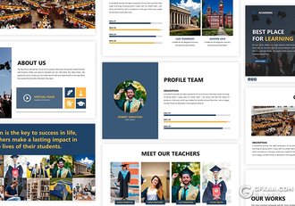 30页3种配色大学环境介绍教育培训行业分析PPT模板 - 顶尖PPT