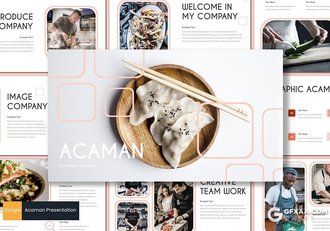 30页欧美风格西式餐饮介绍展示Google slides模板 5种主题配色 - 顶尖PPT