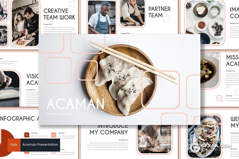 30页欧美风格西式餐饮介绍展示ppt模板 5种主题配色 - 顶尖PPT