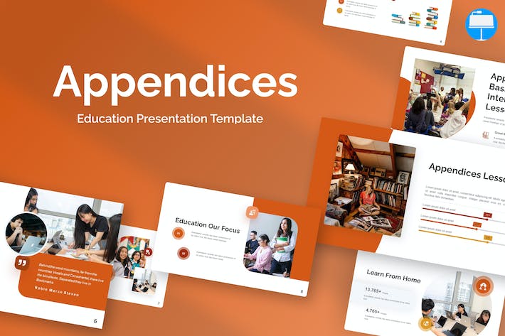 橙色创意教育教学keynote模板 - 顶尖PPT