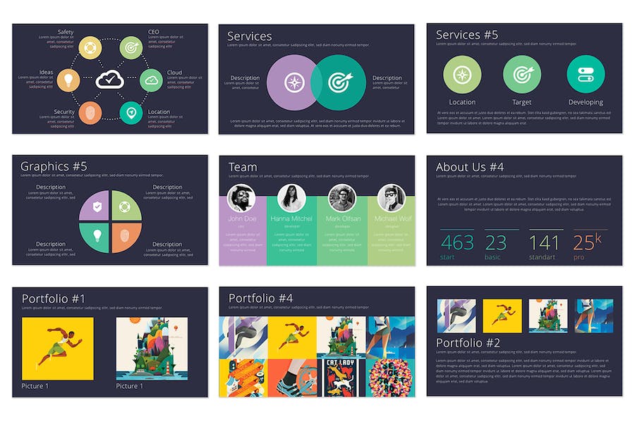 创意彩色多用途keynote模板 - 顶尖PPT