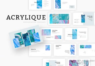 32页简约风格图片信息展示ppt模板 5种配色方案 - 顶尖PPT