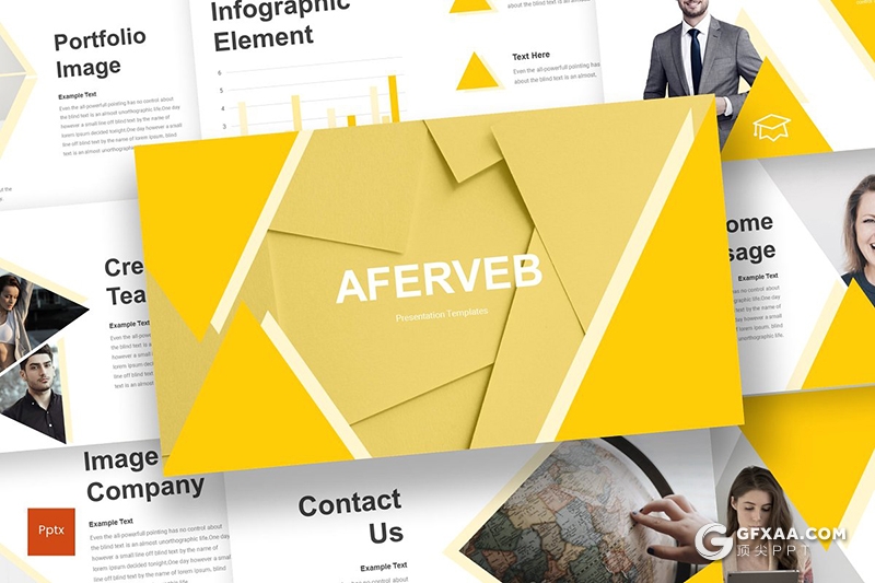 30页三角图形组合商务工作汇报ppt模板 5种主题配色 - 顶尖PPT