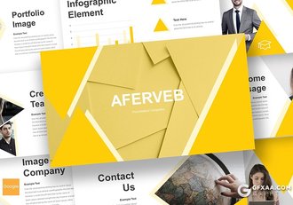 30页三角图形组合商务工作汇报Google slides模板 5种主题配色 - 顶尖PPT