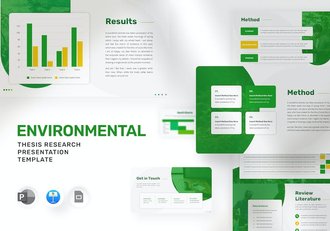 环保论文研究学术方案Keynote模板 - 顶尖PPT