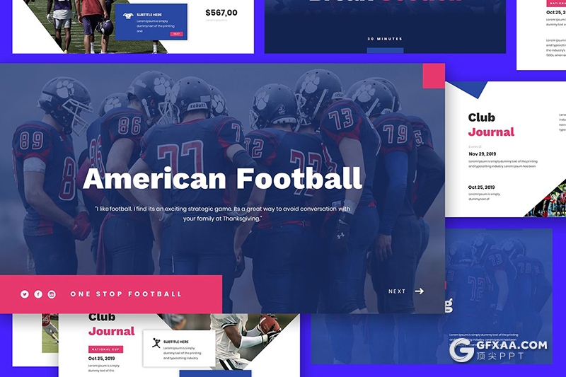 30页体育运动项目介绍展示keynote模板 - 顶尖PPT