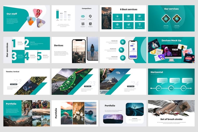 营销峰会信息图形解决方案PPT模板 - 顶尖PPT