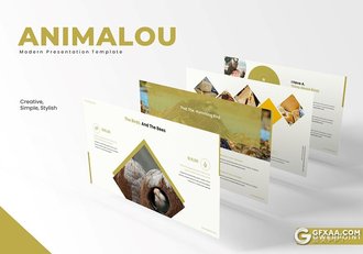 30页5种配色动物介绍展示ppt模板 - 顶尖PPT