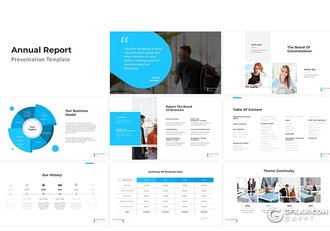 49页国外扁平化商务工作汇报团队介绍ppt模板 - 顶尖PPT