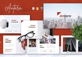 30页欧美风格企业介绍工作汇报ppt模板 5种主题配色 - 顶尖PPT