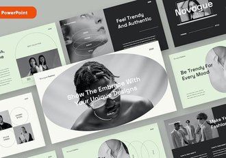 新潮时尚品牌宣传展示PPT模板 - 顶尖PPT