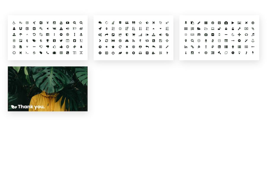 绿色极简风格设计展示Keynote模板 - 顶尖PPT