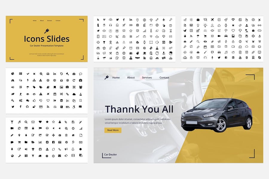 汽车销售经销商服务Keynote模板 - 顶尖PPT