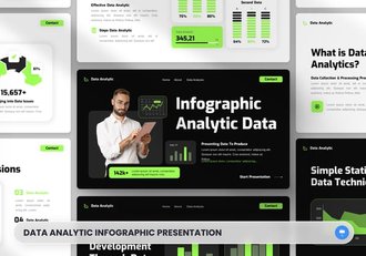 数据分析信息图形图标keynote模板 - 顶尖PPT